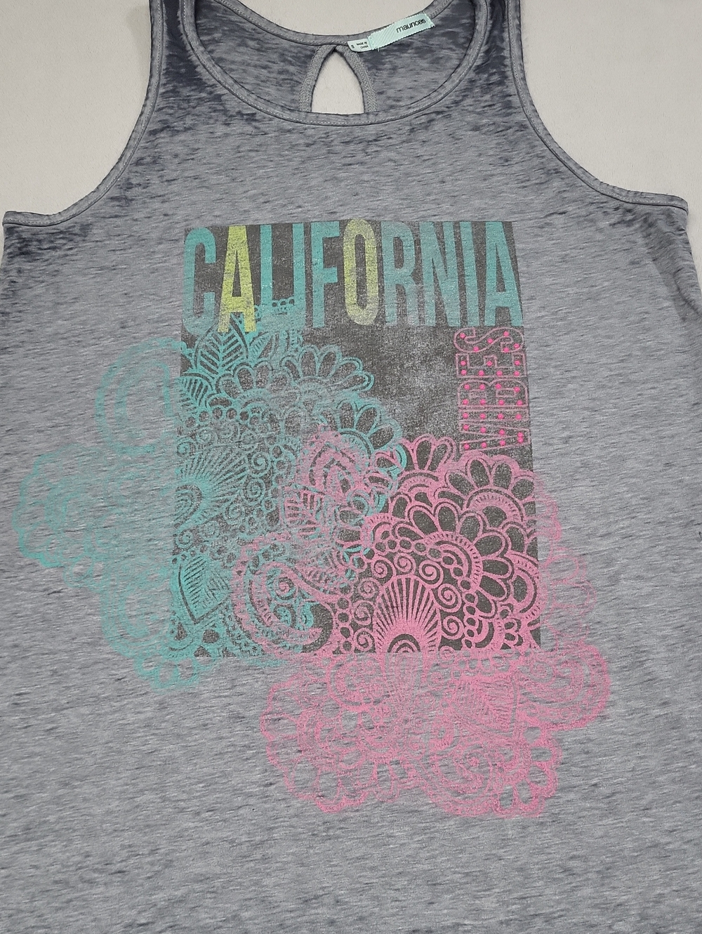 Fun High-Low Swing Tank Top ~ "California Vibes"
